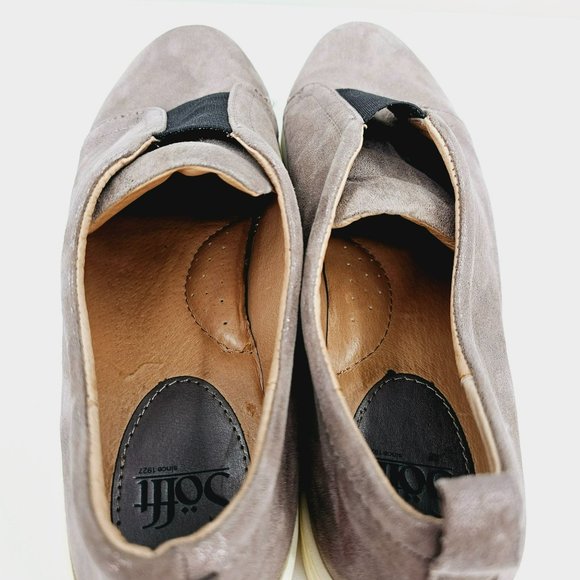 Sofft Safia Slip On Comfort Shoes 10 M Metallic Bronze Leather Stretch Cream Mid - Picture 11 of 14